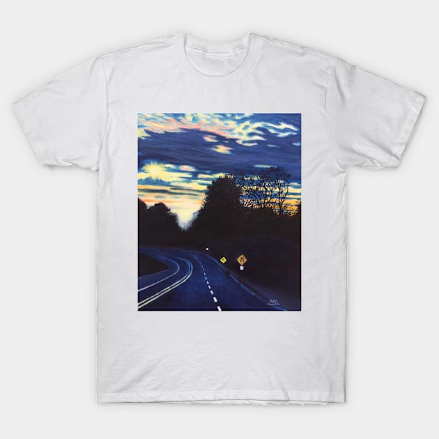 'ON A LONELY ROAD' T-Shirt by jerrykirk